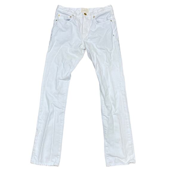 $175 Sid Mashburn Slim Straight Jean White Denim Men's 28x30